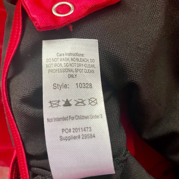 Weissman dance dress, tutu, girls 7/8, red and black, sequins. - Picture 7 of 8